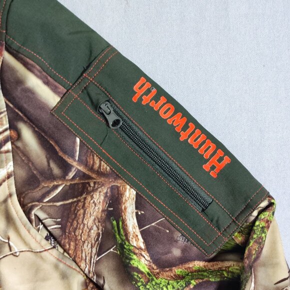 Huntworth sweater men's size 2XL green and tarnen 1/4 zip up neck Hunter wear - Picture 8 of 10